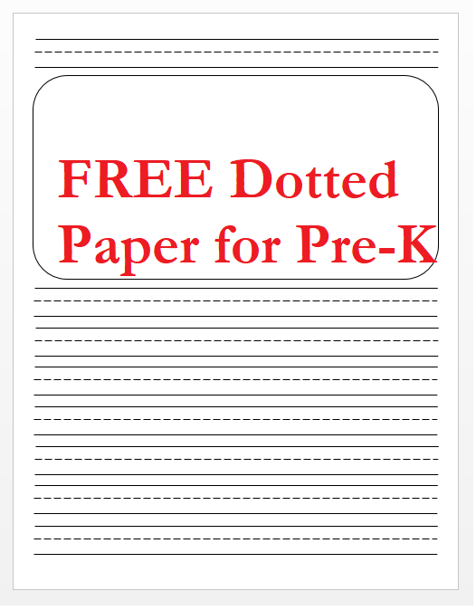 Kindergarten Lined Paper - Download Free Printable Paper Templates